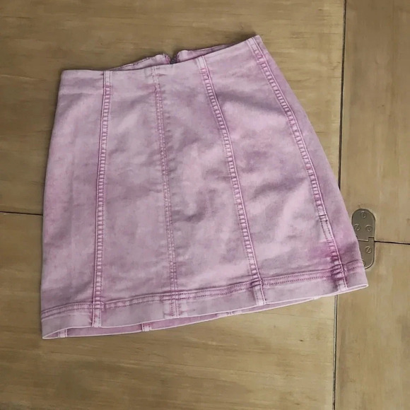 Free People Modern Femme Acid Wash Skirt - Picture 4 of 4